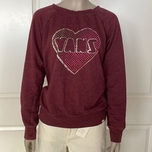 Vans Vintage Heart 70’s Graffiti Bubble Letters Logo Crew Neck Sweatshirt